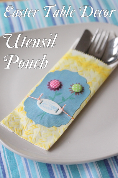 Handmade Utensil Pouch for your Easter Table from The Country Chic Cottage Handmade Utensil Pouch for your Easter Table from The Country Chic Cottage