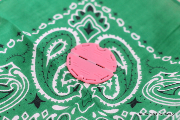 Green Kanzashi Flower Pin for Saint Patrick's Day Kanzashi Flower Maker and green bandana