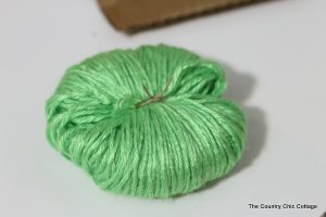 Pom pom wrapped with hemp