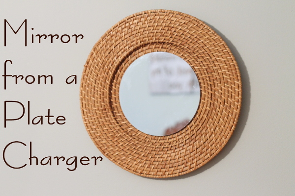 Woven Mirror Knock Off from a $1 Plate Charger at The Country Chic Cottage