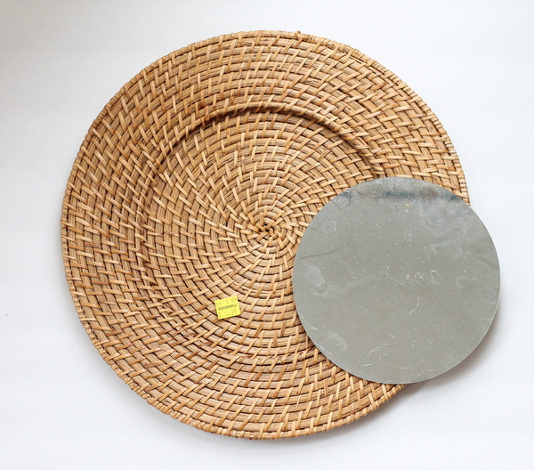 Woven Mirror Knock Off from a $1 Plate Charger at The Country Chic Cottage Woven Mirror Knock Off from a $1 Plate Charger at The Country Chic Cottage