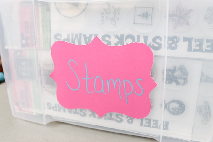 chalkboard labels for craft supplies