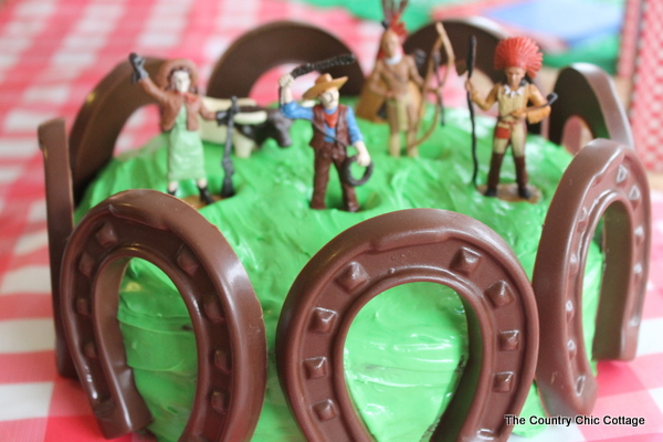 cowboy themed birthday cake