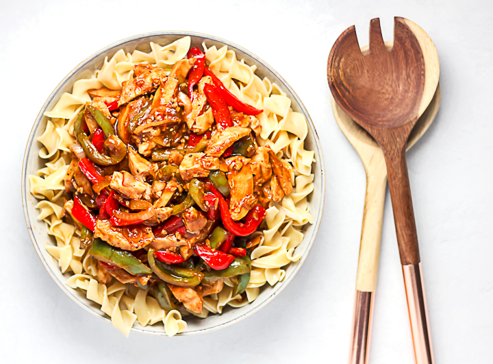 stir fry recipe over noodles