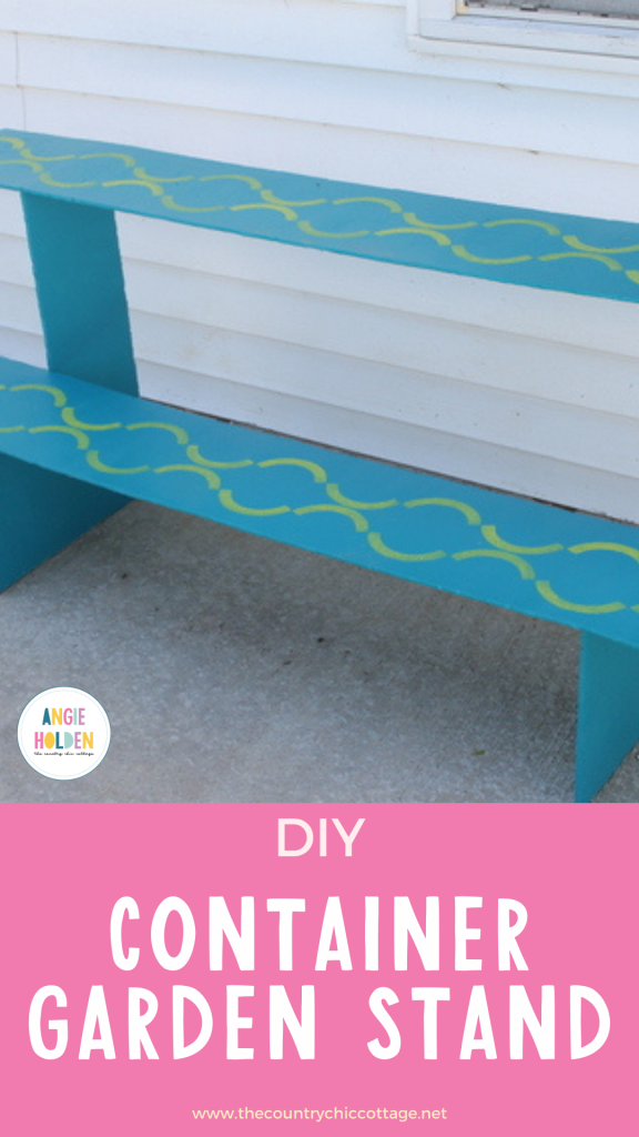 DIY garden container stand