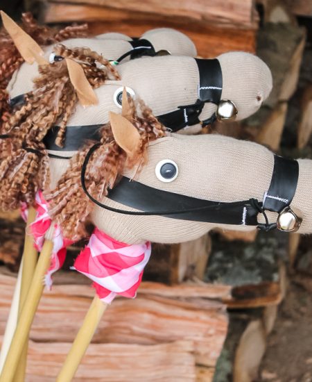 how to make a stick horse from a sock