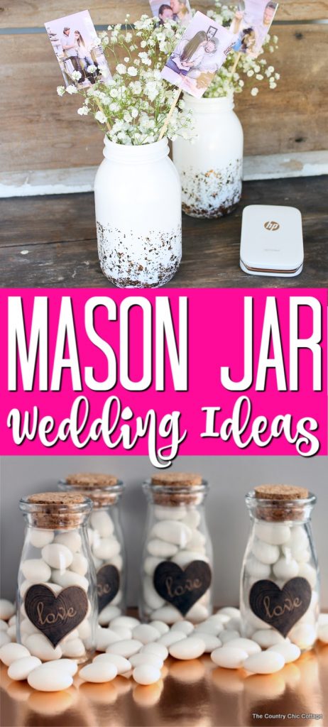 These mason jar wedding ideas are perfect for any wedding that you are planning! So many ideas to make your DIY wedding something special! #wedding #masonjars #jars #diywedding #weddingideas