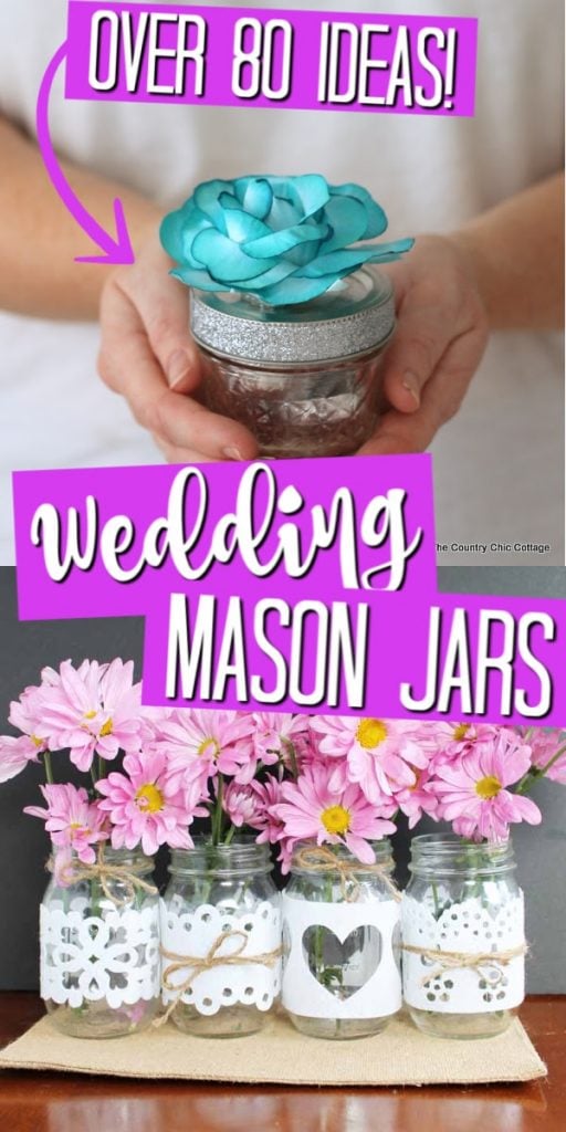 These mason jar wedding ideas are perfect for any wedding that you are planning! So many ideas to make your DIY wedding something special! #wedding #masonjars #jars #diywedding #weddingideas