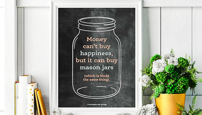 chalkboard mason jar art