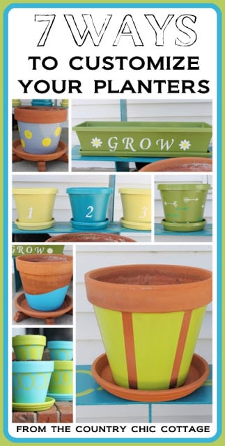 7 Ways to Customize your Planters with Paint -- great ideas with a video demonstration!