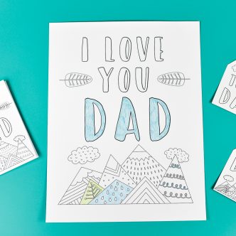 father's day coloring gift set
