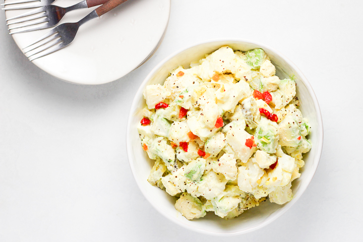 potato salad in a bowl