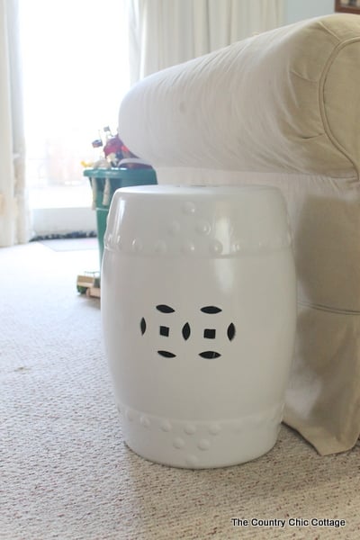 Spray paint a garden stool for a Ballard knock off -- perfect for your summer decor! Spray paint a garden stool for a Ballard knock off -- perfect for your summer decor!