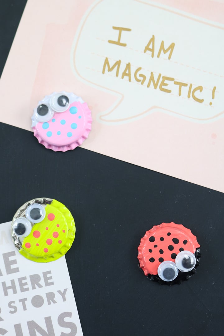 bottle cap magnets that look like bugs