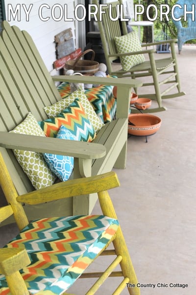 A colorful front porch transformation with a great solar powered fountain -- a must see! A colorful front porch transformation with a great solar powered fountain -- a must see!