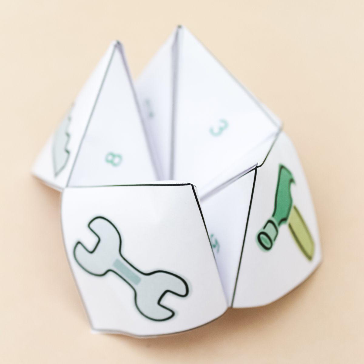 father's day fortune teller cootie catcher printable