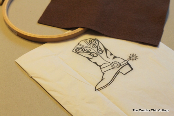 design on tissue paper after printing