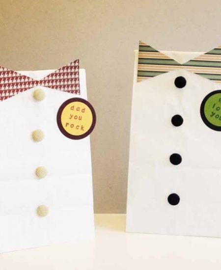 Make these Father's Day gift bags in minutes with these instructions! #fathersday
