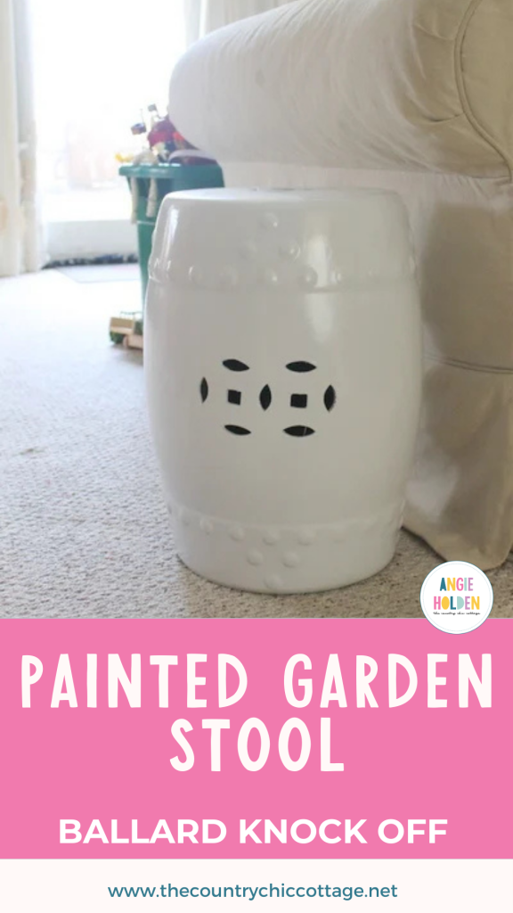 painted garden stool Ballard knock off