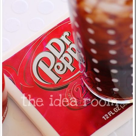 DIY Soda Can Coasters by The Idea Room