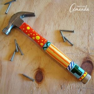 Painted Hammer with Monogram for Dad by Crafts By Amanda