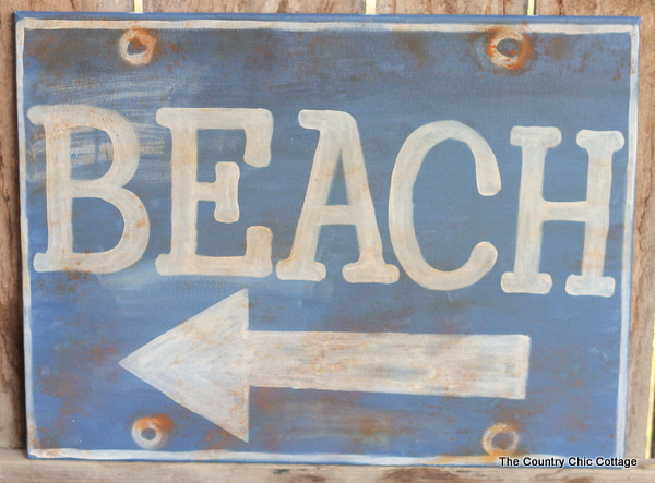 Ballard Designs Knock Off Beach Sign