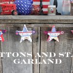 Button and Star Patriotic Garland