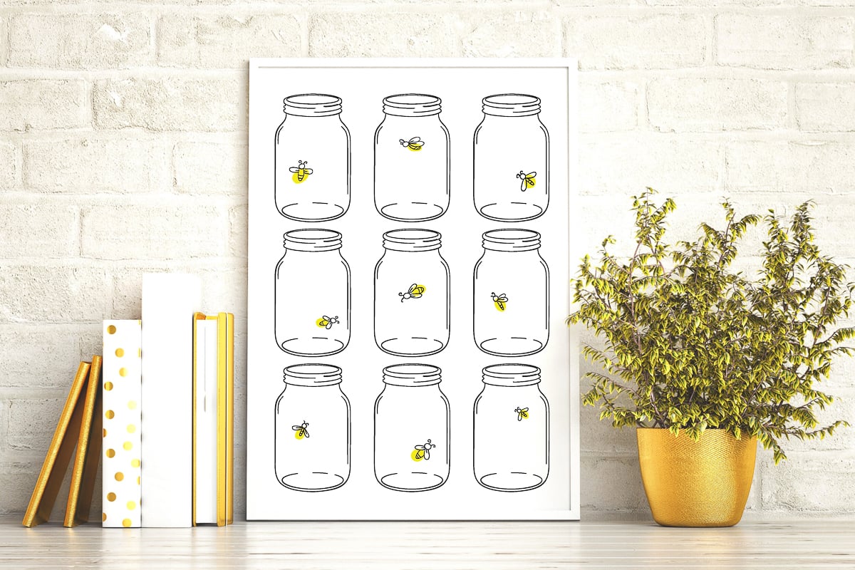 free printable art with mason jars