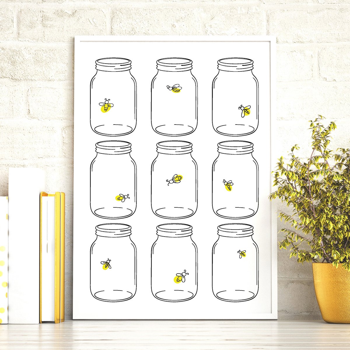 mason jar firefly art