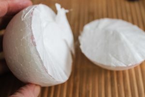 trimming a foam ball