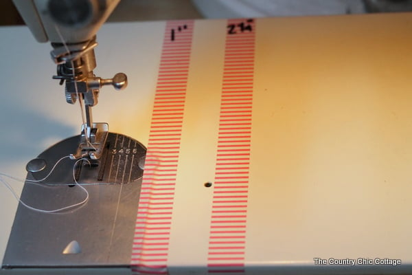 Using a sewing tape measure will make sewing straight lines in your homemade curtains much easier