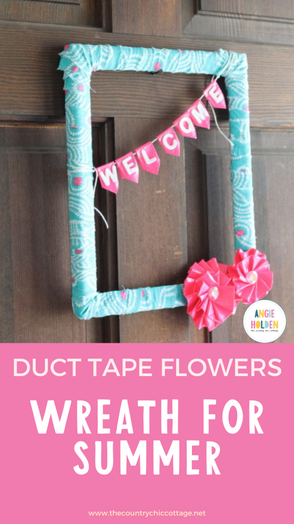 duct tape flowers wreath for summer