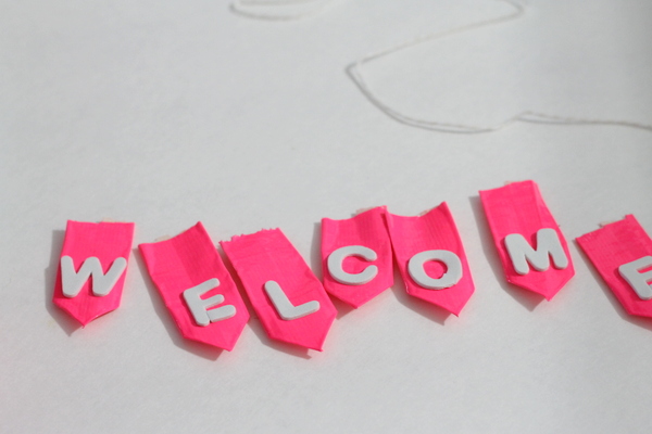 foam letters on duct tape 