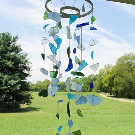 sea glass wind chimes craft