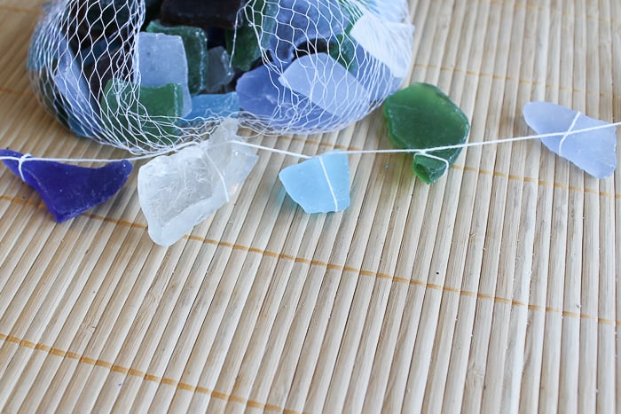 tie string around sea glass