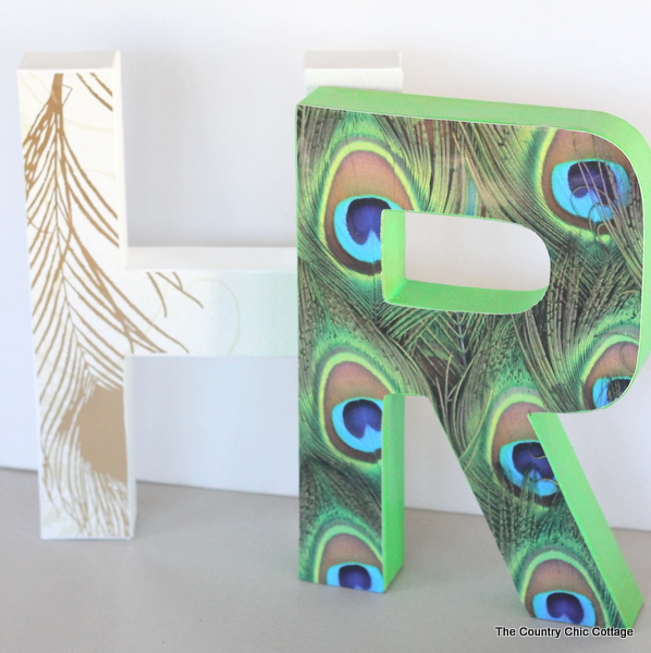 Mod Podge Cardstock Monogram Letter Decor