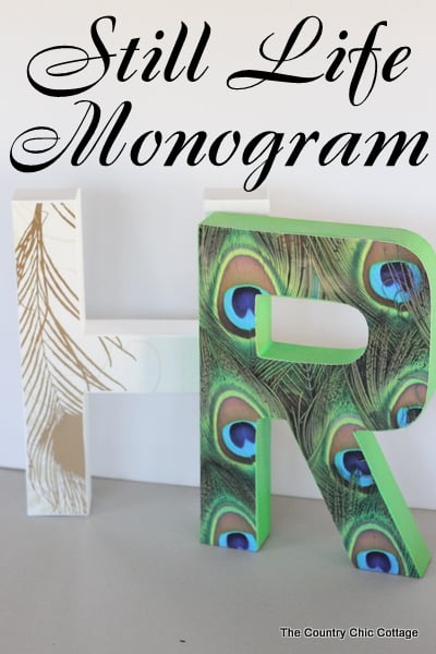 Still Life Monogram Anthropologie copycat