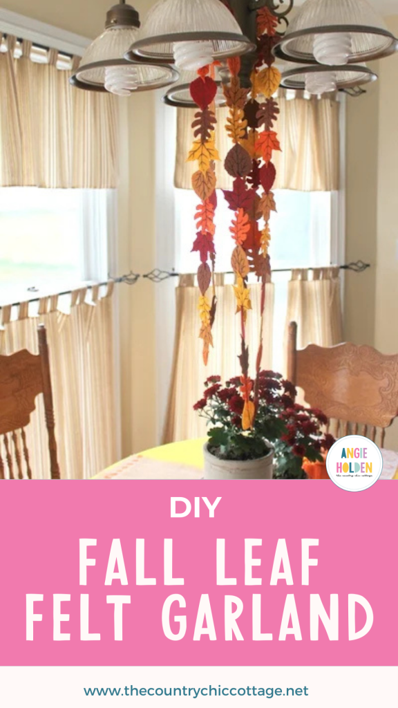 DIY fall leaf felt garland