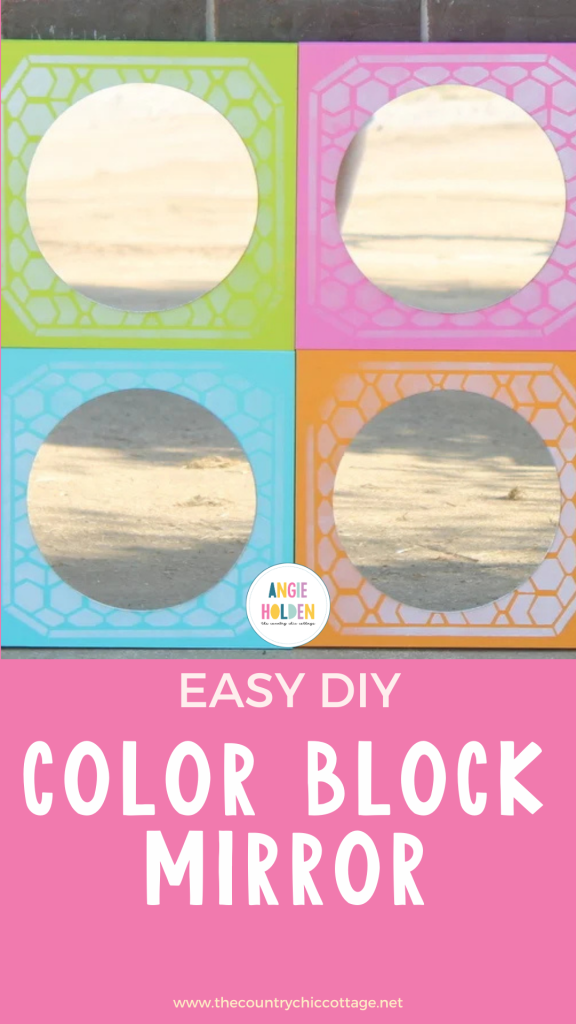 easy DIY color block mirror