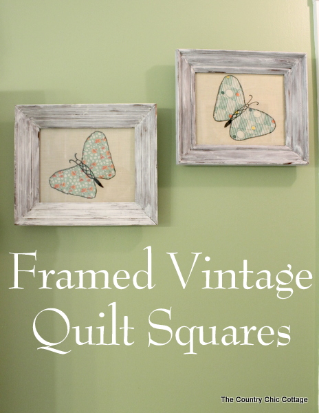 Frame vintage quilt squares as art in your home. Frame vintage quilt squares as art in your home.