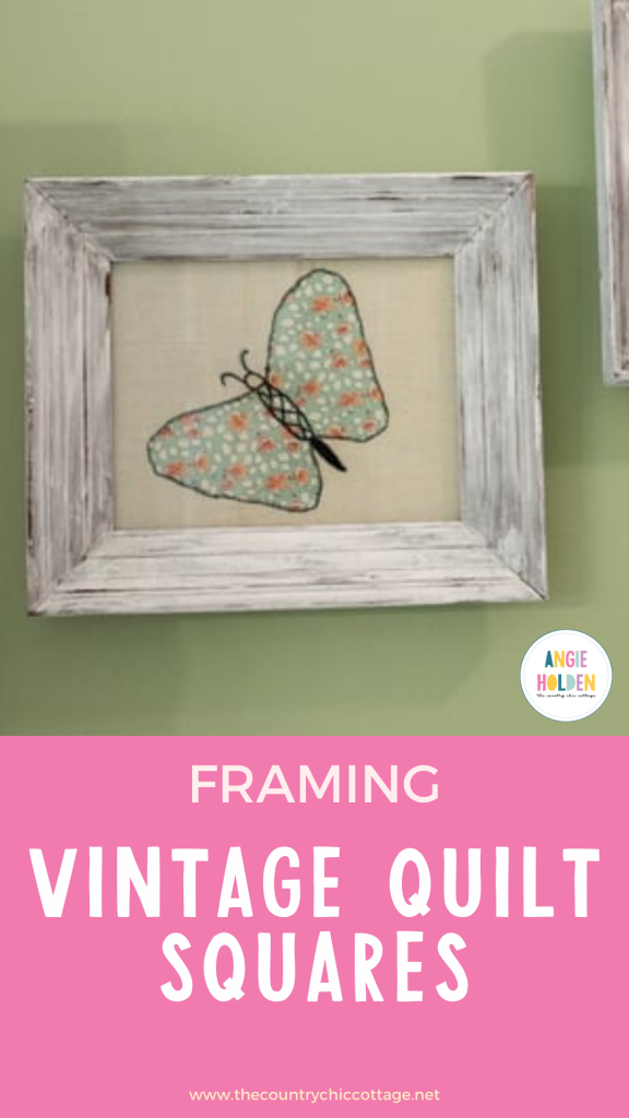 framing vintage quilt squares