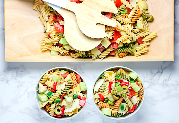 pasta salad with cheese