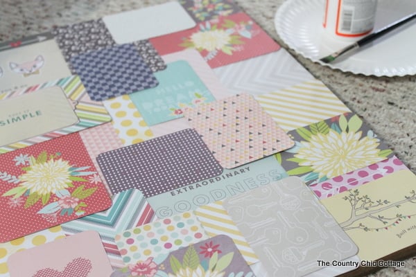 Create your own art -- Collage art using project life scrapbook supplies for a teen room!