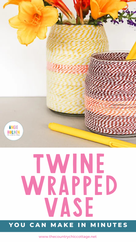twine wrapped vase