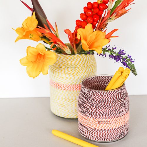 String Wrapped Vase Twine Wrapped Vase You Can Make in Minutes - Angie Holden The Country ...