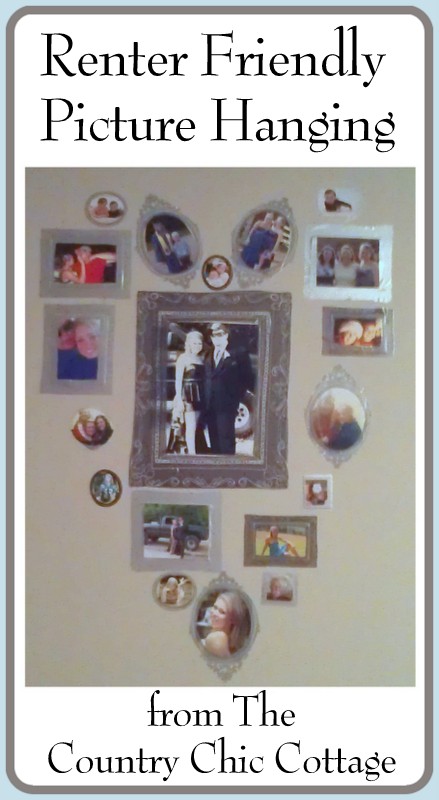 Create gallery walls in your rental with this great tip for renter friendly picture hanging.