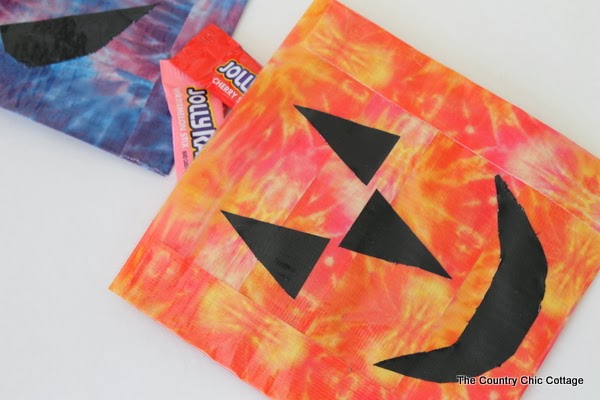 halloween duct tape treat bags