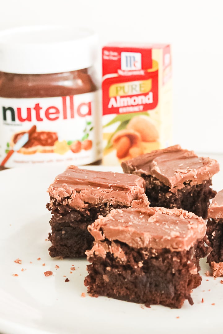 nutella icing on brownies