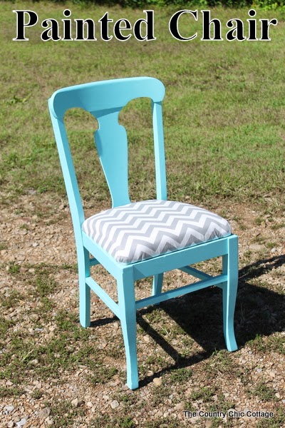 A DIY covered and painted chair using Glidden paints. Come learn more about resources for painting. DIY painted chair post image