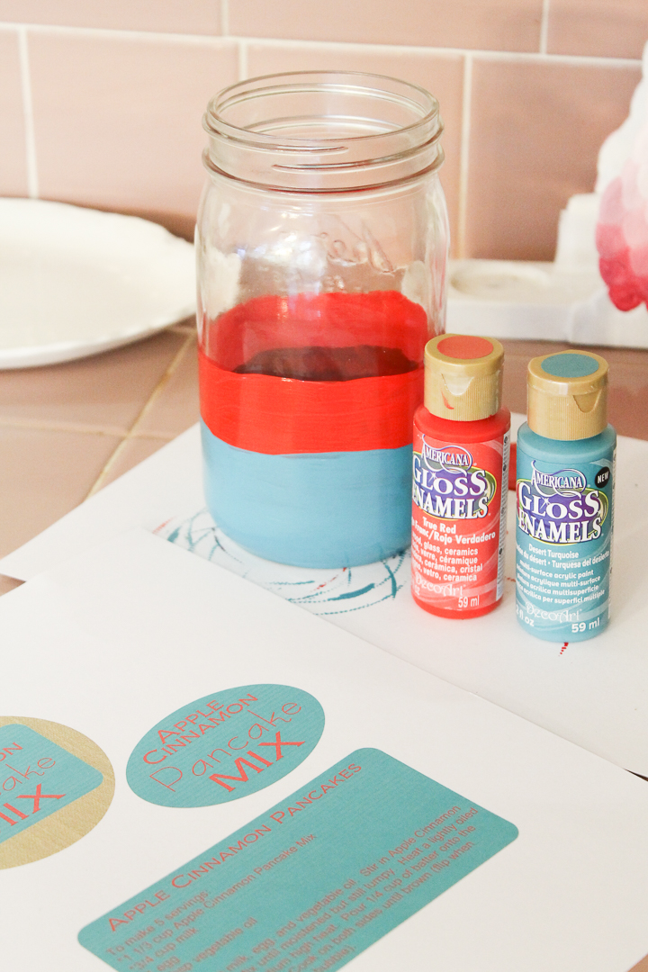 painting a glass mason jar supplies